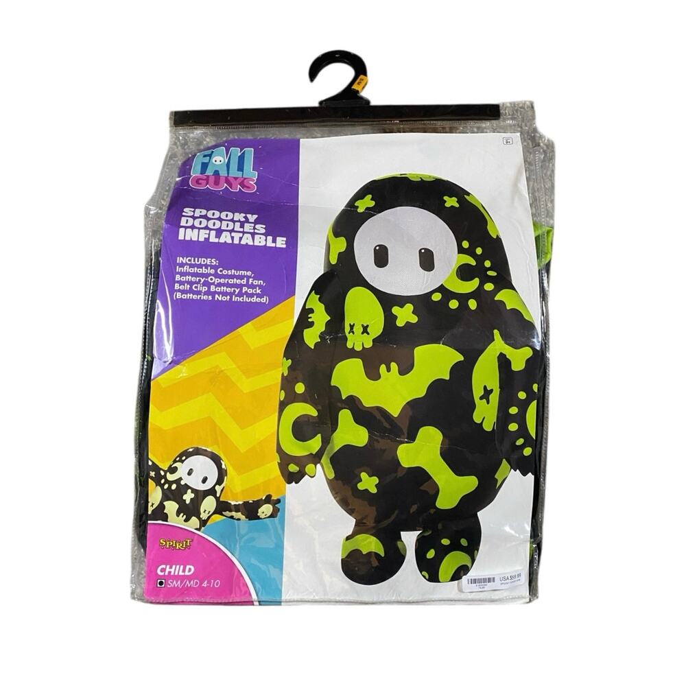 Fall Guys Spooky Doodles Inflatable Costume Kids SM/MD NWT